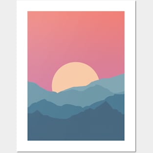 Mountain Sunset Posters and Art